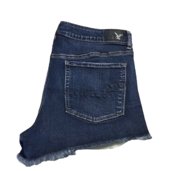 American Eagle Outfitters Hi-Rise Shortie Super Stretch Denim Shorts Size 14 - Picture 3 of 6